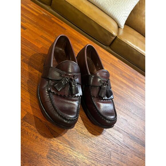 Allen Edmonds Enfield Kiltie Tassel Moc Toe Leather Loafer Burgundy Men\'s 9.5D main image 9